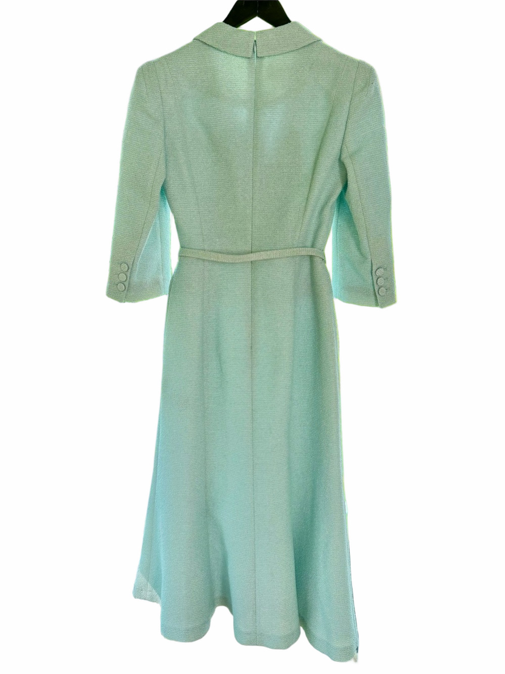 BAU Bride And You Raya Double Breasted Mermaid Tweed Long Dress Mint Size 0 NEW - Picture 6 of 14
